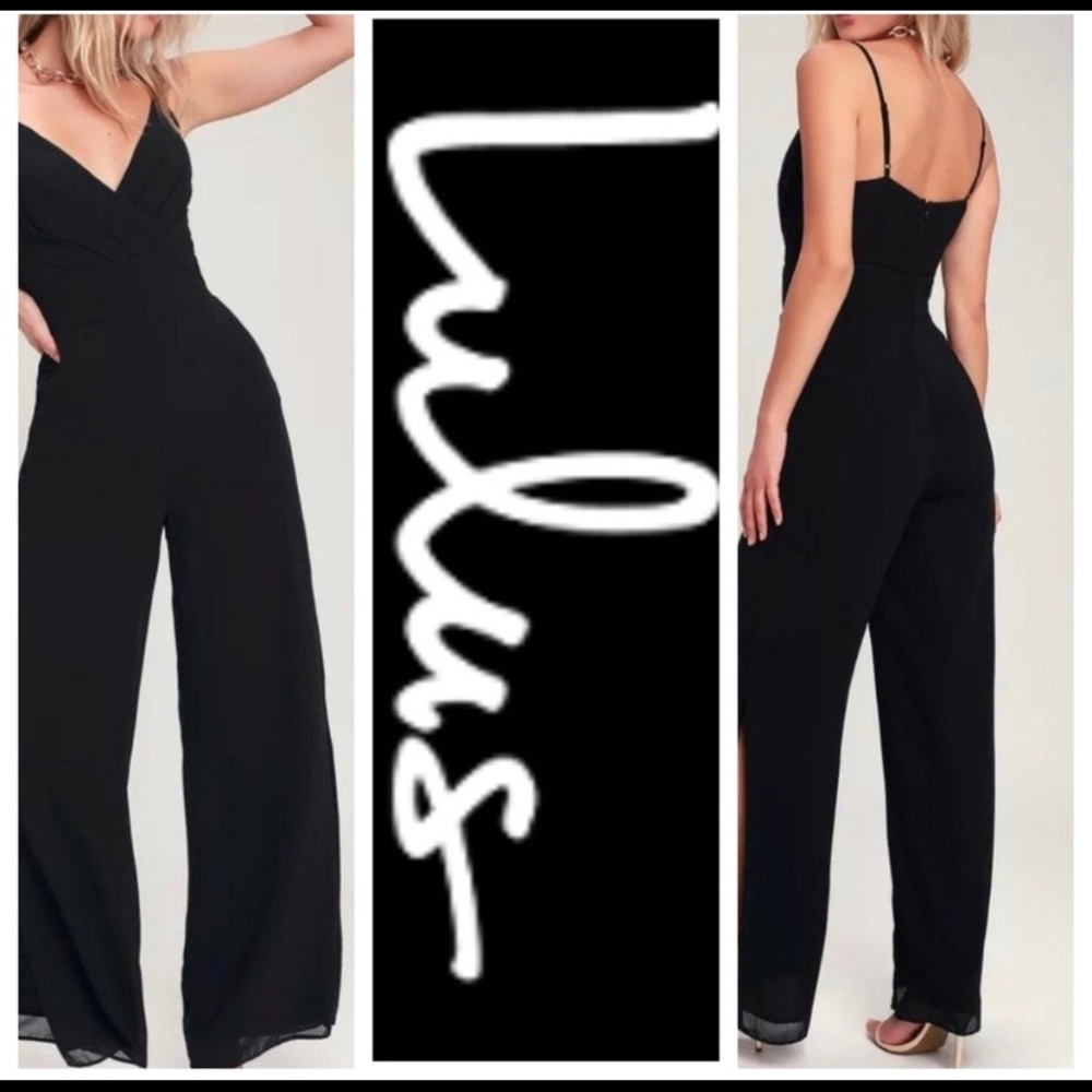 LULUS Black Wide Leg Jumpsuit